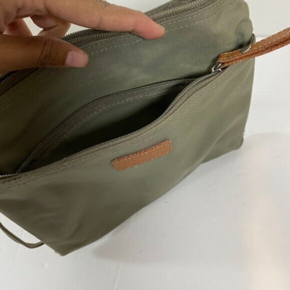 Bench Olive Green Brown Leather Canvas Women's Crossbody Bag Medium - Picture 5 of 6